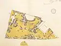 Map of Pleasure Ground Glienicke, (P. J. Lenné, 1816)