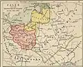 Chrobatien south of Silesia and Mazovia, roughly in Southeast Poland, Meyers Konversations-Lexikon (1890)