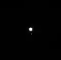A view of Polaris in a small telescope. Polaris B is separated by 18 arc seconds from the primary star, Polaris A.