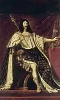 Louis XIII in coronation robes, by Philippe de Champaigne (1630s), Louvre