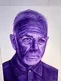 Portrait of David Polson AM painted by Alun Rhys Jones for the 2023 Archibald Prize. Qtopia