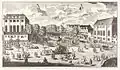 General view with the synagogue at left, 18th century