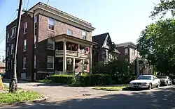 Prentis Street between Second and Cass, showing single-family homes and small apartments