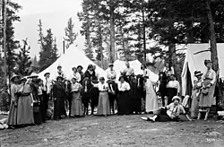 Press excursion at Tent City July 1915