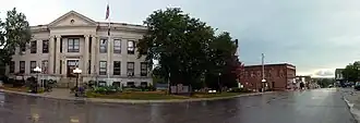 Mercer County Courthouse and downtown Princeton