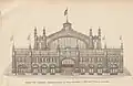 Original plan and front design of the Mier Halls, dating to 1899.