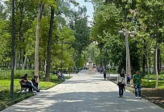 One of the paths through the park