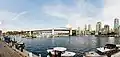 Panoramic view of the bridge.