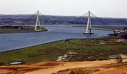Looking upstream from the Spanish bank