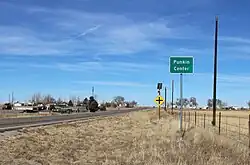 Looking north along State Highway&nbsp;71 from a point south of its intersection with State Highway&nbsp;94 (2021)