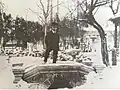 Puyi in the Zhang Garden during winter