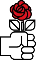 Fist and rose