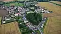 Aerial view of Räckelwitz/Worklecy village, 2017