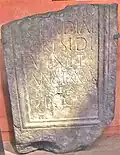 RIB 263[30] Tombstone of Claudia Crysis, who lived to the age of 90.