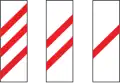 Distance panels for railway level crossing