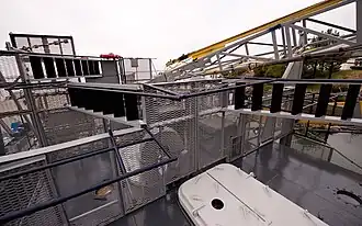 FLIP in horizontal position, showing rails for vertical position