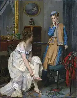 Confidences (The Morning Visit), c. 1870. Clark Art Institute