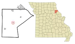 Location of Center, Missouri