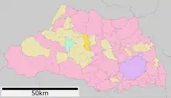 Location of Ranzan in Saitama Prefecture