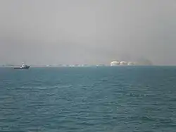 Oil tanks in port