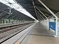 A platform view of the Rasa station.