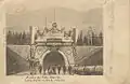 Bohinj tunnel opening ceremony (two-color flags), 1906