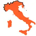The Kingdom of Italy in 1924, after World War I, comprising the Venices Tridentina and Giulia, the city of Fiume and the Dalmatian city of Zara