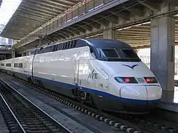 AVE "Alstom" (Renfe Class 100) trainset at Córdoba.