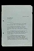 Reply to Agnes Fry suggesting sterilisation as a course of action, p.&nbsp;1 (Wellcome Collection)