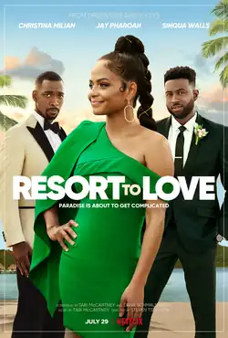 A woman in a green dress, flanked by two men, on in a white tuxedo, the other a black tuxedo