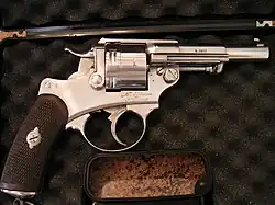 Revolver modèle 1873. Acquired from France.