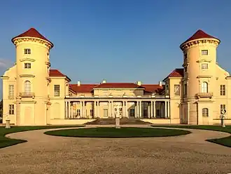 Photo of the front elevation of a palace