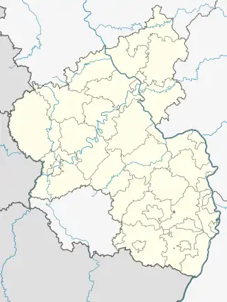Map of Rhineland-Palatinate with the location of the Deutsches Bundesarchiv