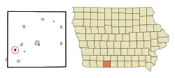 Location of Maloy, Iowa