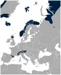 Distribution in Europe[1]