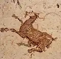 Room 9 north wall upper zone middle goat figure