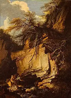 St. Anthony Abbot and St. Paul the Hermit (c. 1660–65), oil on canvas, 67.3 x 49.9&nbsp;cm., National Gallery of Scotland