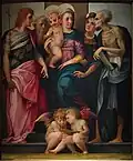 Sacred Conversation with Musical Angels (1518), Uffizi, Florence