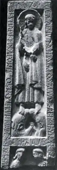 Christ as judge, with two animals, north side
