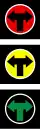 S-3h - directional traffic light with signals for turning left and right