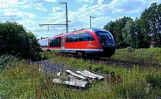 Class 642 DMU on the former line S3