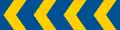 Marking for sharp curves, bridge parapets, abutment, walls, tunnel mouths etc. Arrow marker