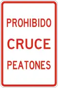 R-11-2 No pedestrian crossing