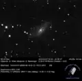 SN 2018zd, imaged at Northolt Branch Observatories on 7 March 2018. At that time, the supernova was visible at magnitude +14.0 and brightening.[18]