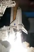Discovery lifts off Launch Pad 39A