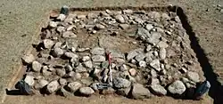 Sagsai-shaped graves, Tsagaan Asga site (square).