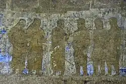 Afrasiab Palace Fresco 7th-8th century. Sogdian Chamberlains & Interpreter Introduce Tibetan Messengers