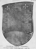 A memorial at Mare Island Naval Yard for the Americans who were killed in the cyclone.