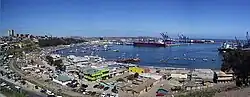 Panorama of the port of San Antonio