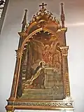 Interior-altarpiece with madonna